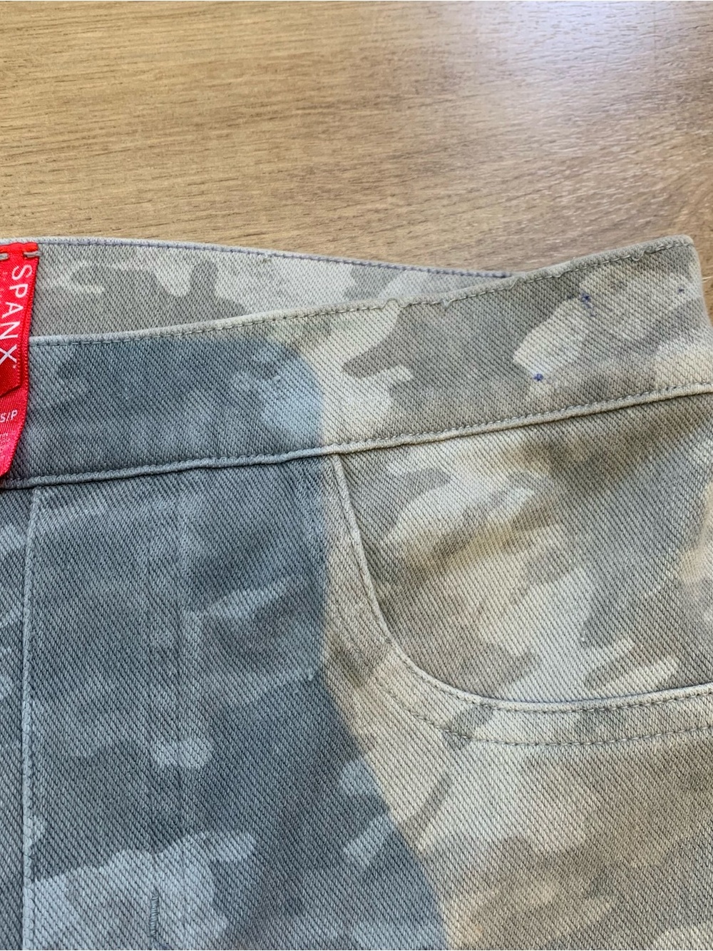 SPANX Camo Jean-ish Leggings Grey Denim Camouflage Skinny